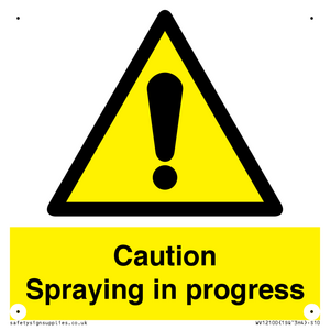 Caution Spraying in progress